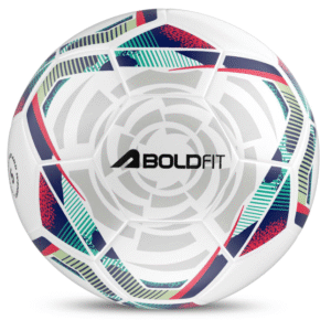 Boldfit Football Practise Foot Ball Training Football Size 5 Original for All Ages Group PVC Stitched Standard Sports Foot Ball for Ground, Grass, Turf, Outdoor Waterprooof - Blue Pink Size 5